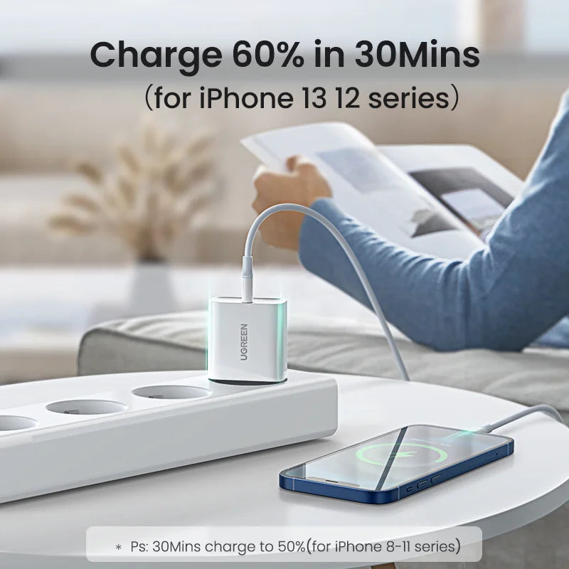 UGREEN 20W USB-C Fast Charger for Quick Device Charging
