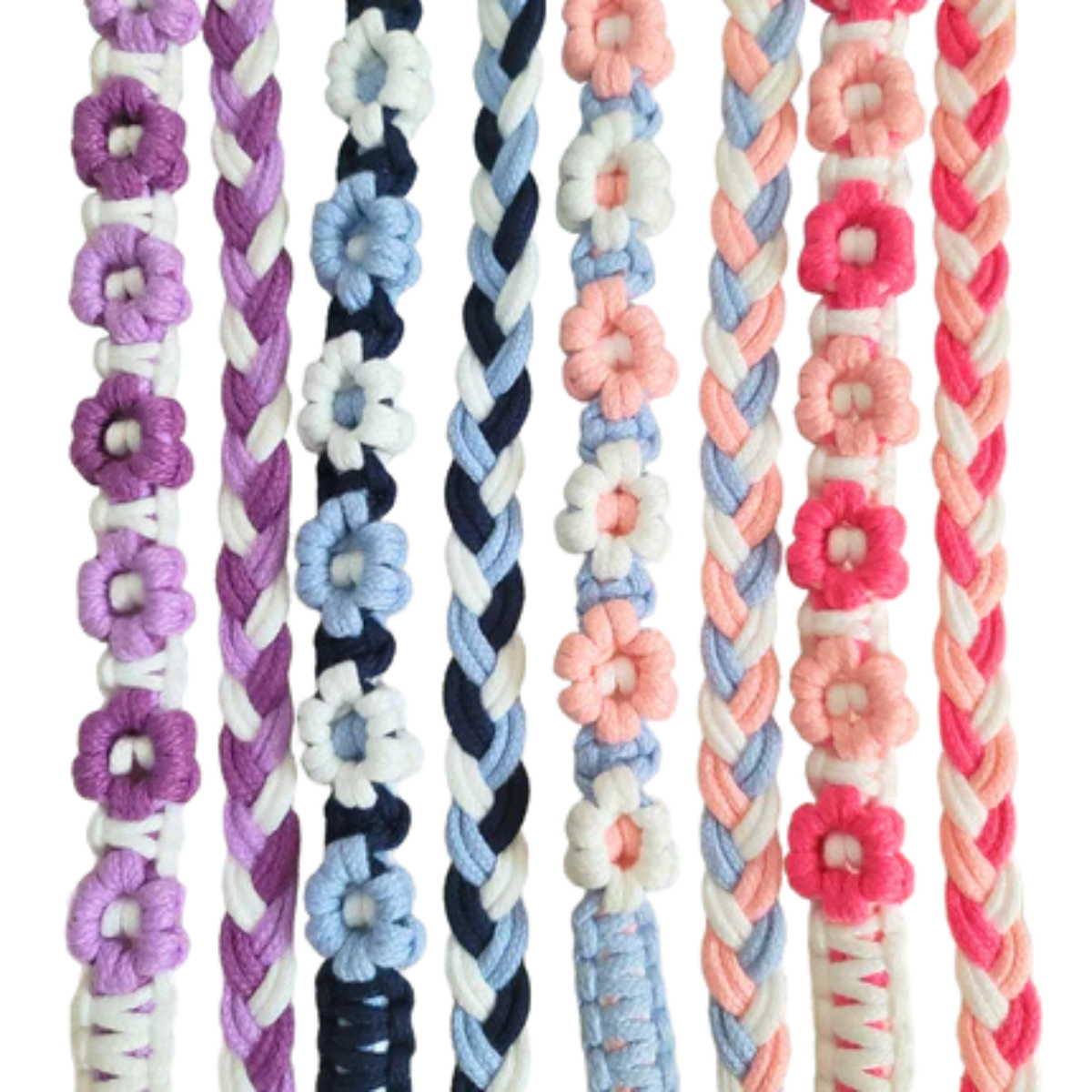 Flower Braided Universal Phone Lanyard – Handmade Cotton Strap | 5 Colour Options