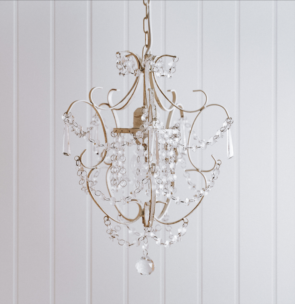Zara Distressed Cream Chandelier - Elegant Lighting Fixture