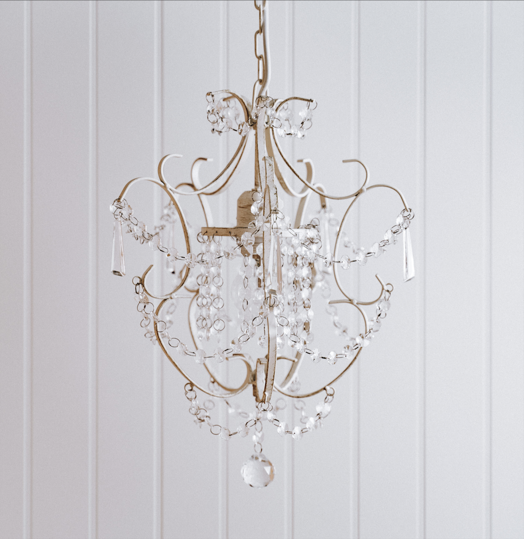 Zara Distressed Cream Chandelier - Elegant Lighting Fixture