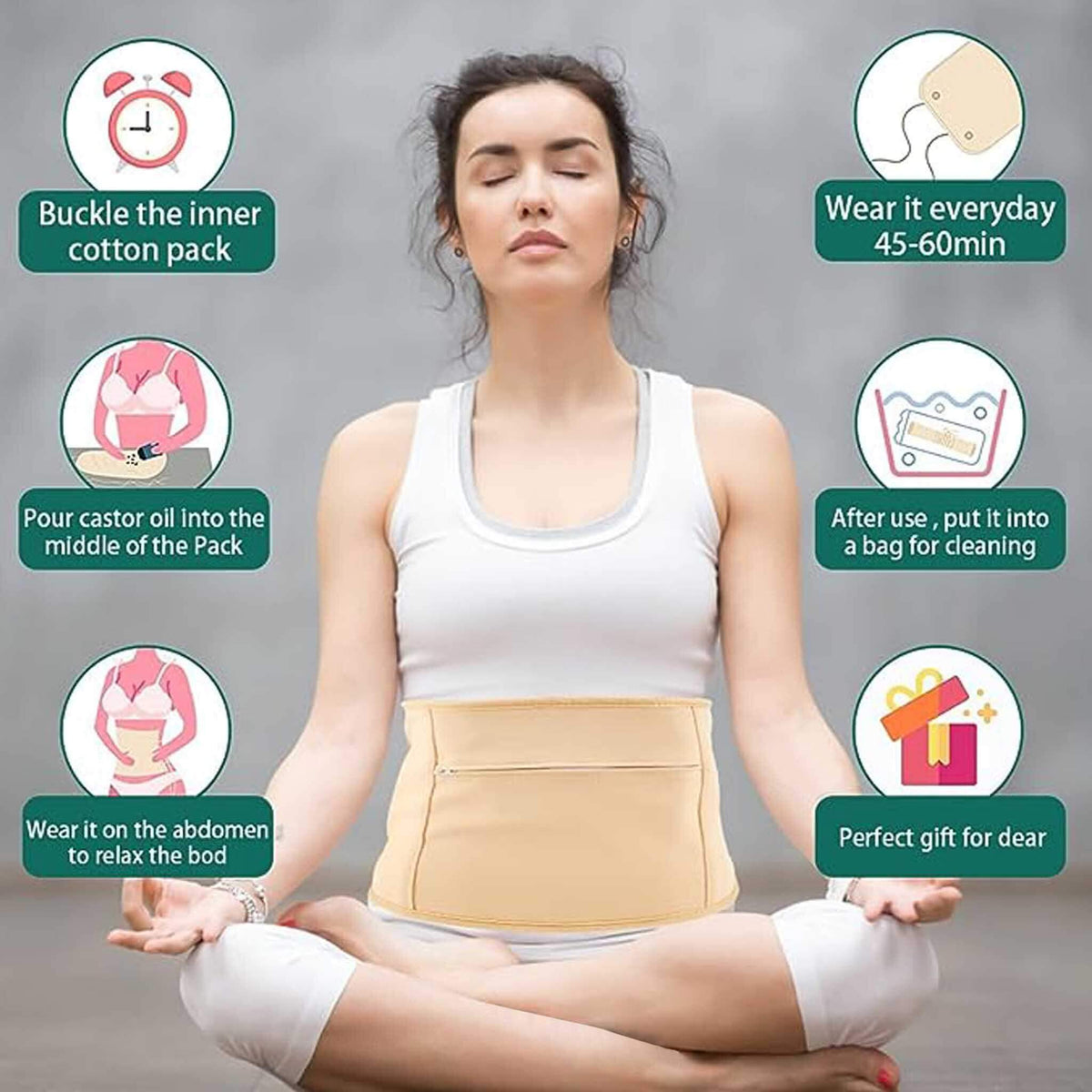 Organic Castor Oil Wraps for Targeted Relief - Full Body Comfort