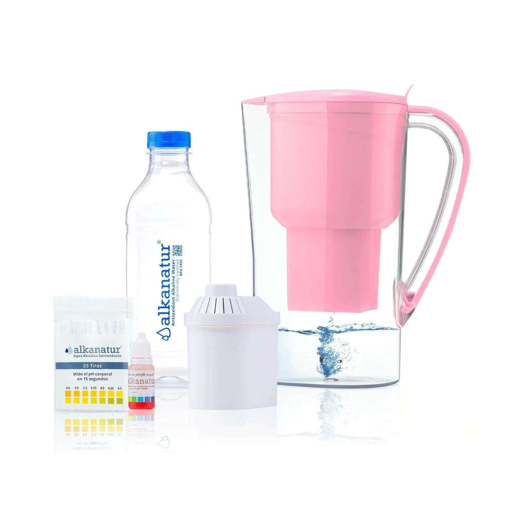 Alkanatur Alkaline Ionised Antioxidant Water Jug (Pink) – Alkalising & Ionising for Cleaner Hydration