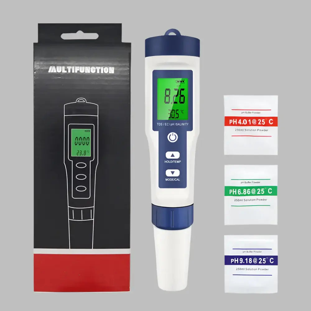 Aquarius Water 5 in 1  Digital Meter TDS EC Salinity TEMP PH Water Tester