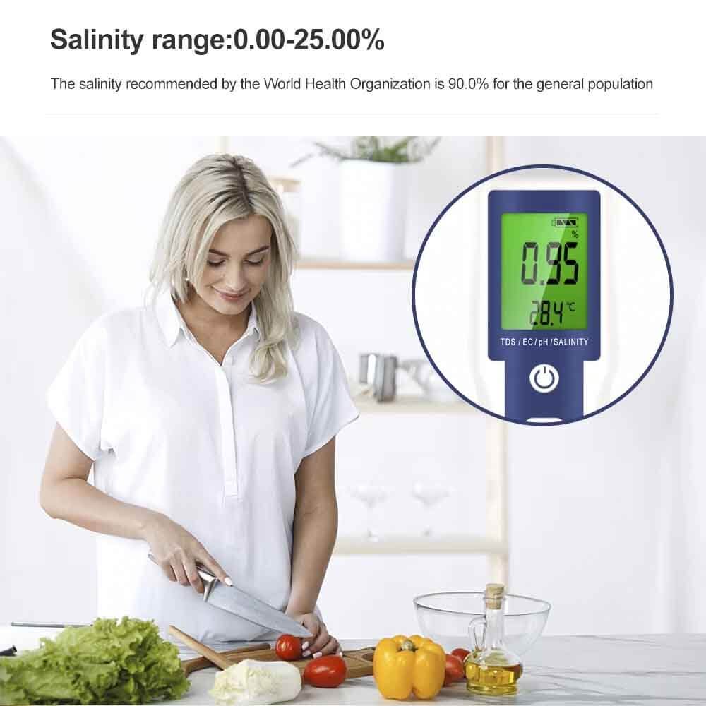Aquarius Water 5 in 1  Digital Meter TDS EC Salinity TEMP PH Water Tester