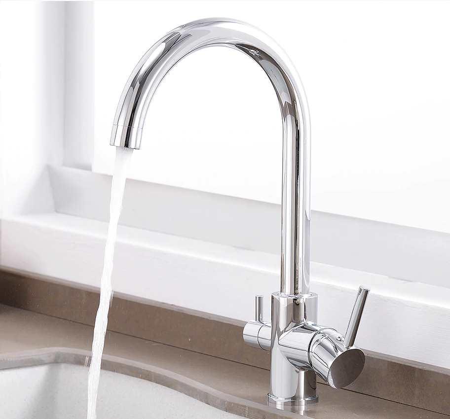 3 Way Mixer Tap Chrome Umbrella Style 360 Rotation