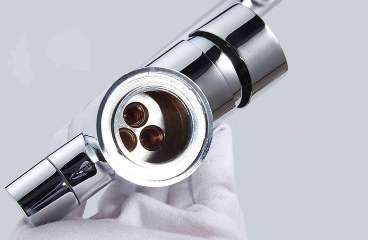 3 Way Mixer Tap Chrome Umbrella Style 360 Rotation
