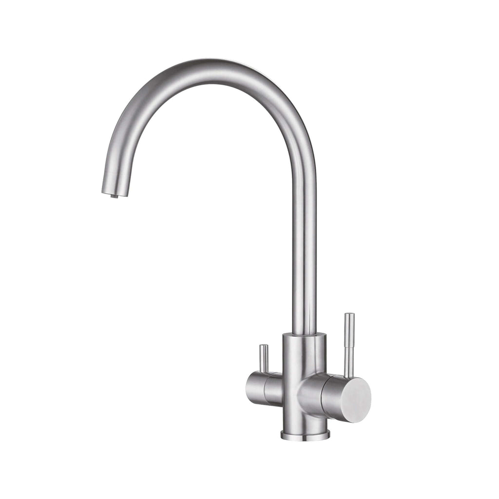 3 Way Mixer Tap Nickel Umbrella Style 360 Rotation