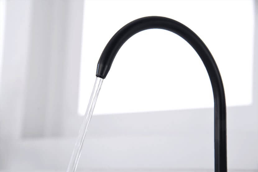 3 Way Mixer Tap with Dual Spout & Pull Out Spray Black