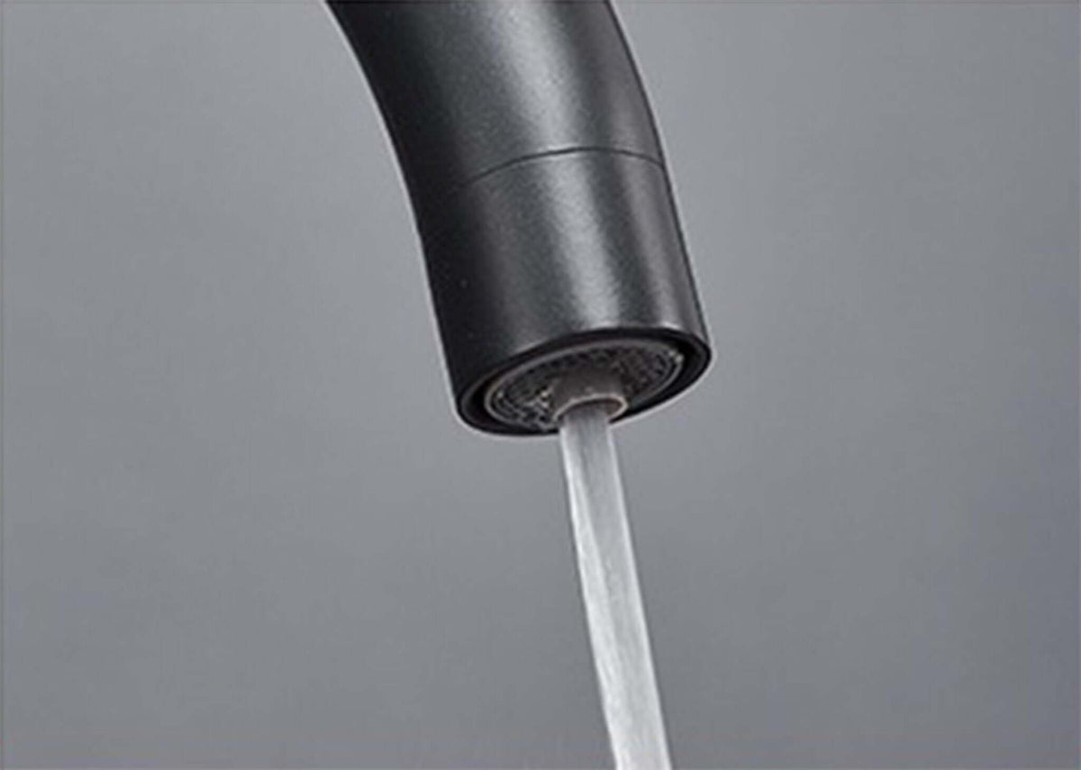3 Way Mixer Tap Matte Black Umbrella Style 360 Rotation
