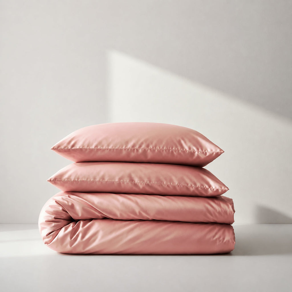 Silky Soft Coral Pink Bamboo Quilt Cover Set - Luxury Bedding
