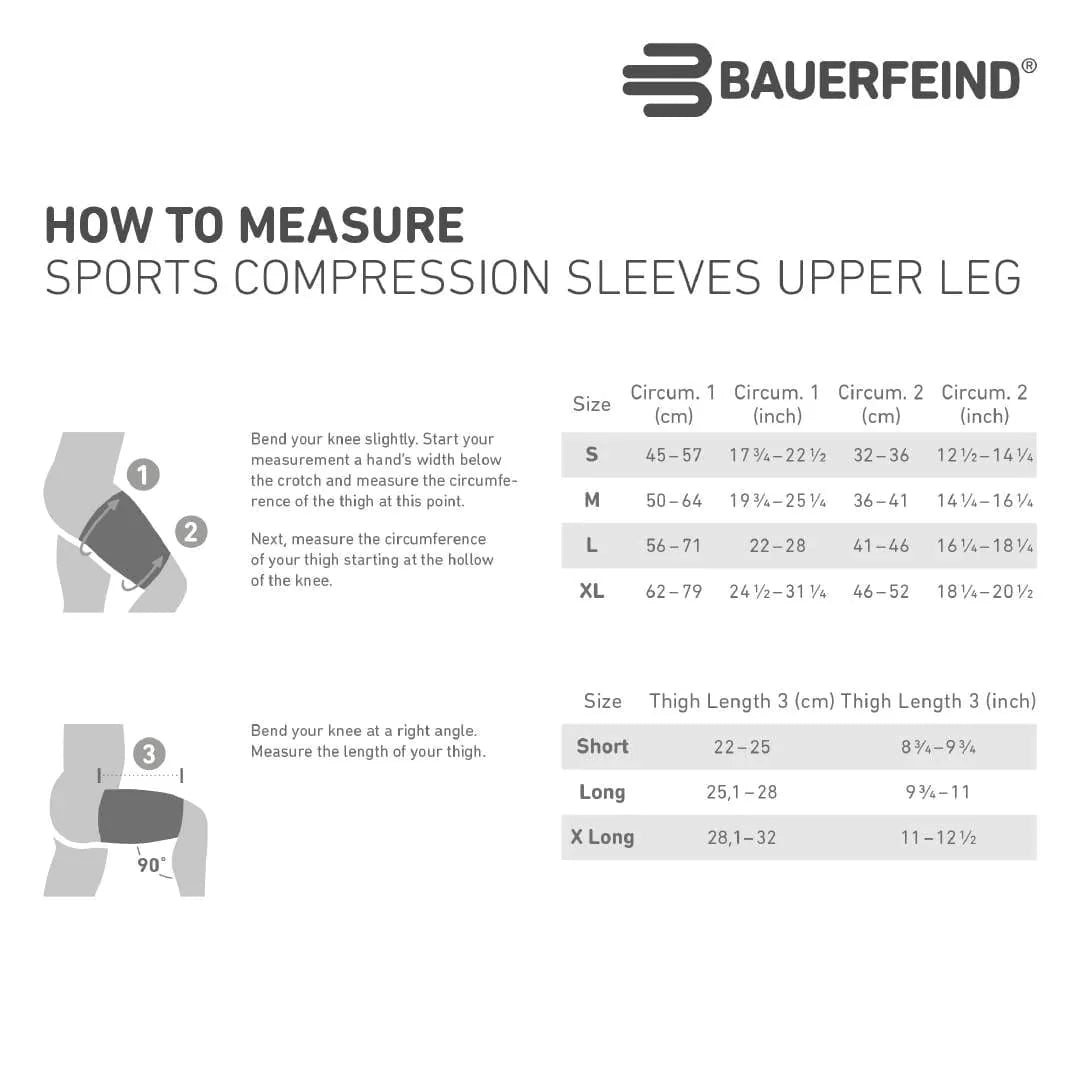 Bauerfeind Sports Compression Thigh Sleeves for Enhanced Performance