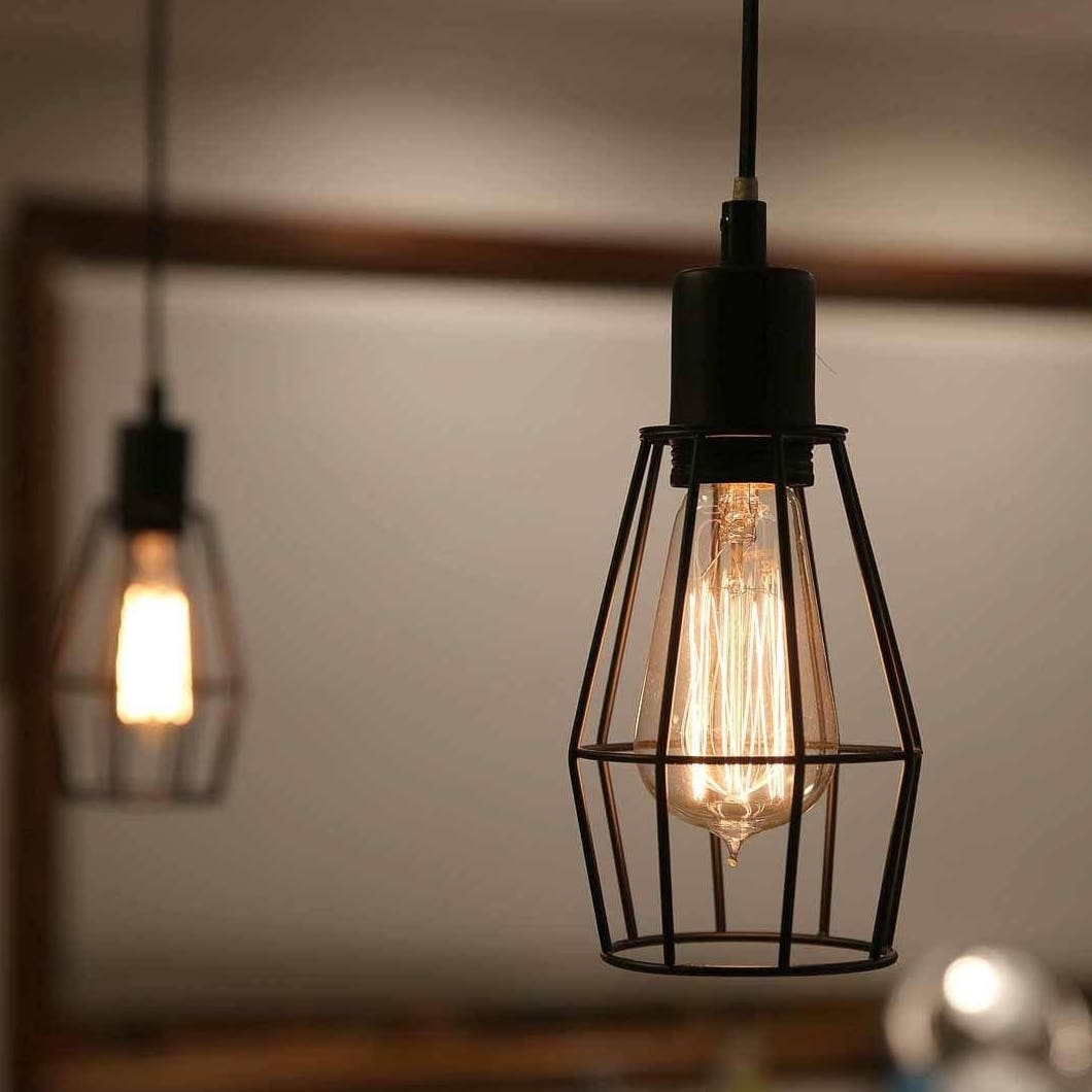 Watson Industrial Cage Pendant Light - Stylish Black Fixture