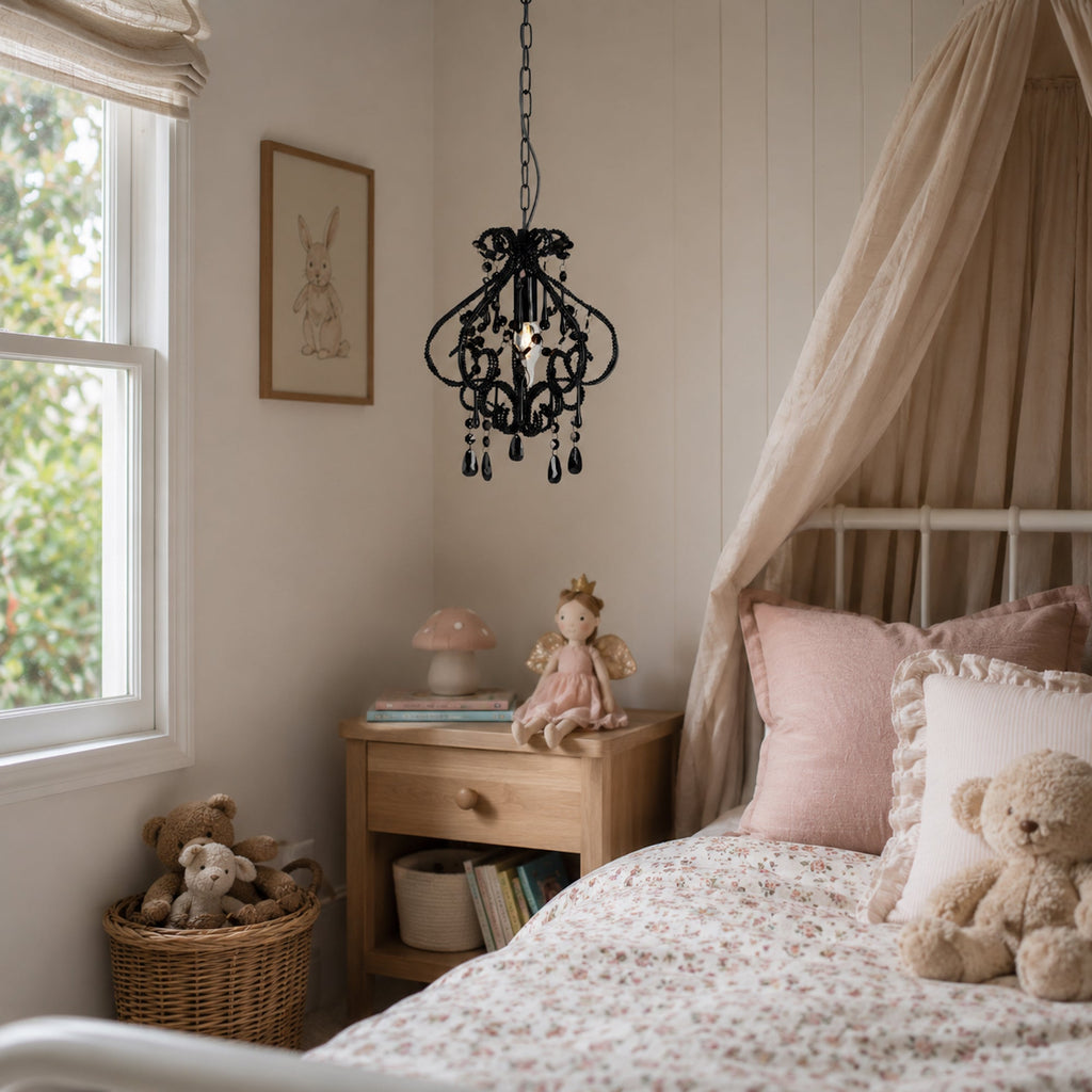 Elegant Black Darling Chandelier | Timeless Crystal Lighting Fixture