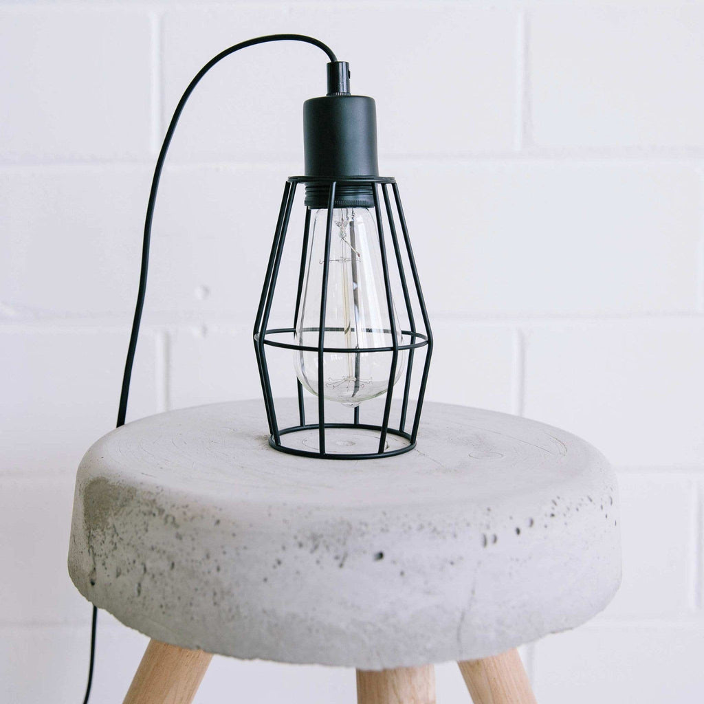 Watson Industrial Cage Pendant Light - Stylish Black Fixture