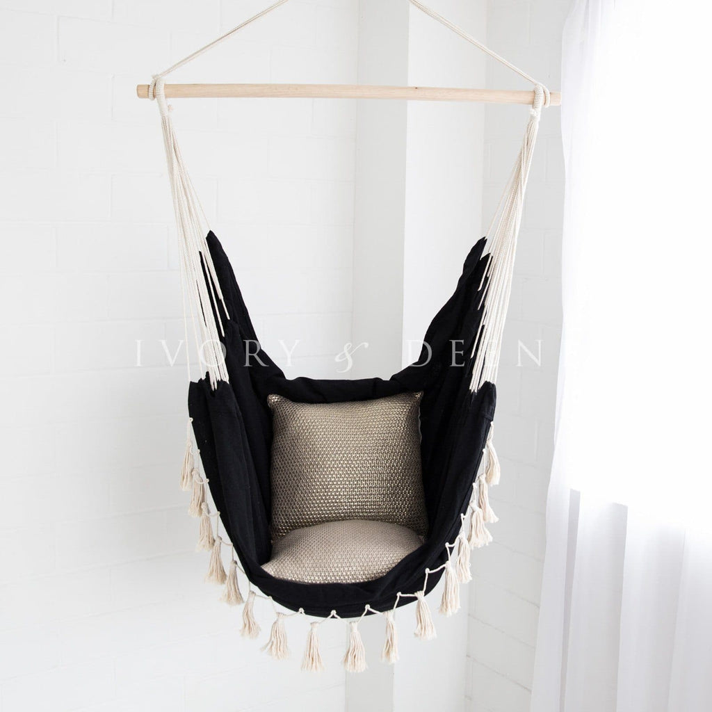 Soho Black Hammock Chair - Stylish Indoor & Outdoor Comfort