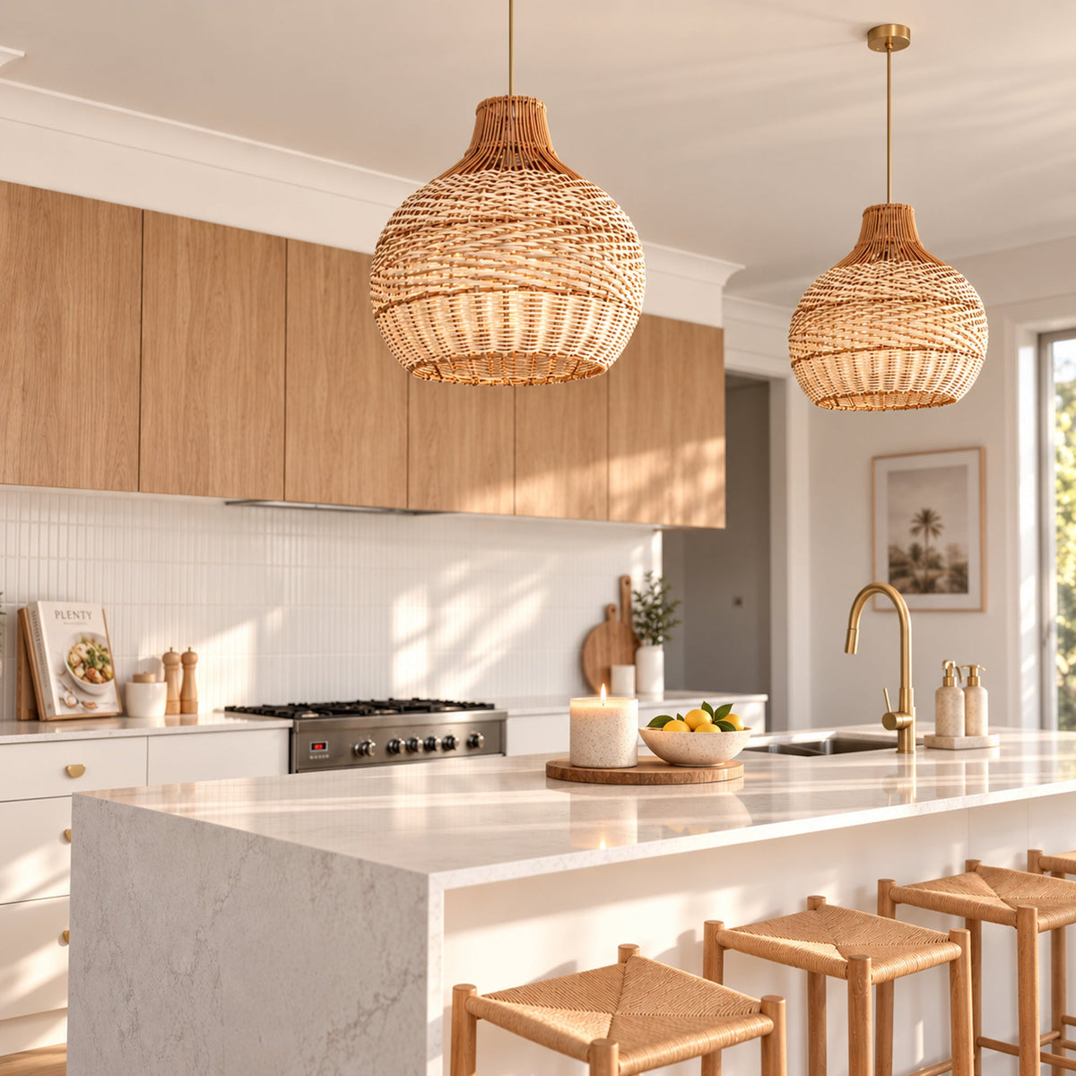 Bondi Rattan Pendant Light - Natural