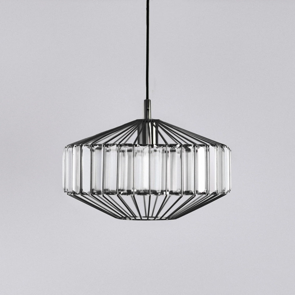 Butler Glass Prism Pendant Light - Black