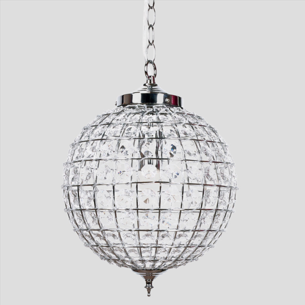Elegant Casablanca Crystal Pendant Chandelier - Chrome Finish