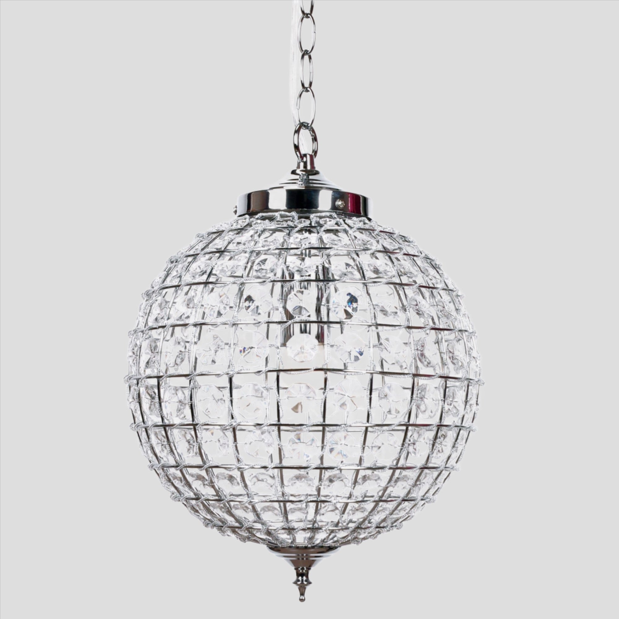 Elegant Casablanca Crystal Pendant Chandelier - Chrome Finish