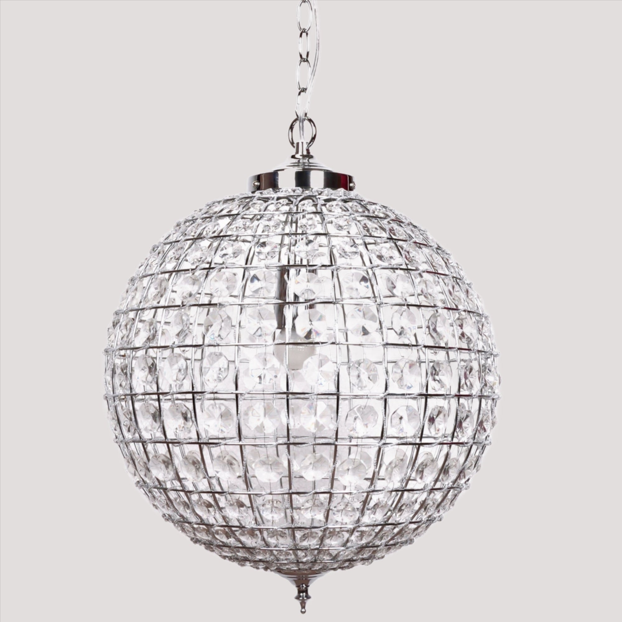 Elegant Casablanca Crystal Pendant Chandelier - Chrome Finish