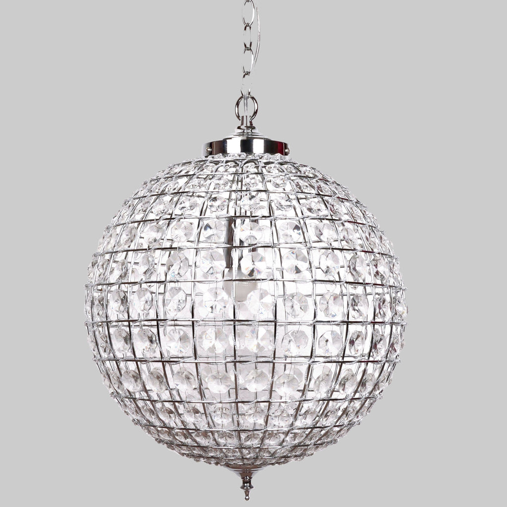 Elegant Casablanca Crystal Pendant Chandelier - Chrome Finish