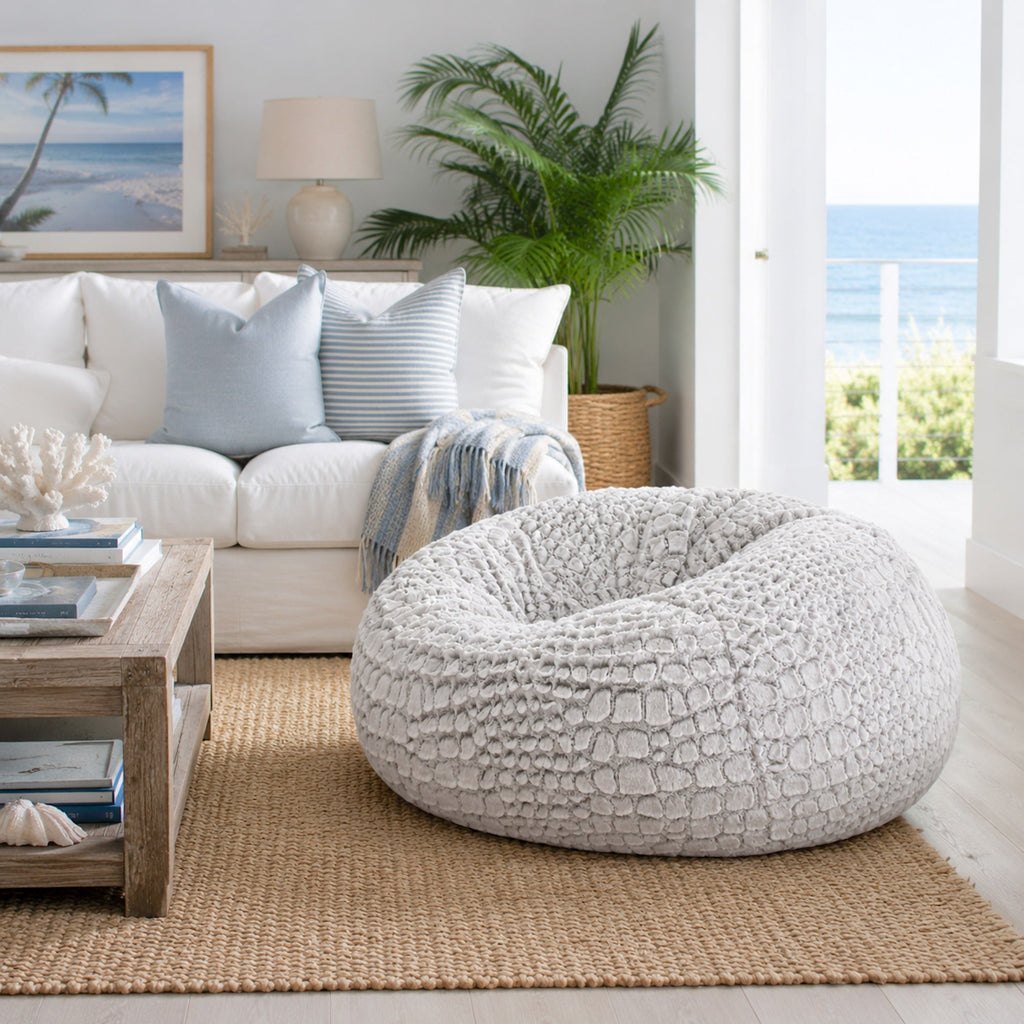 Luxurious Arctic Fur Bean Bag - Soft Cashmere Comfort