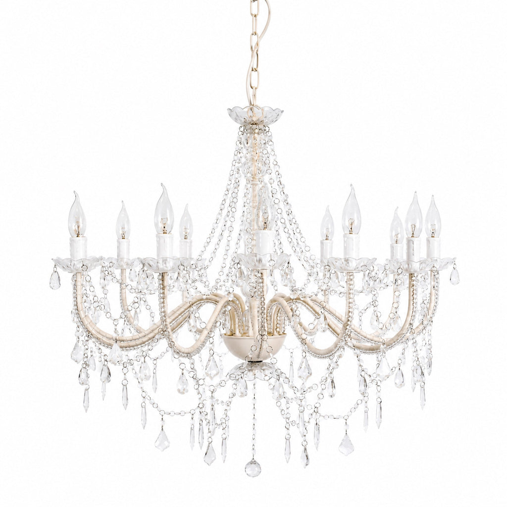 Cassie 12-Light Crystal Chandelier - Elegant Home Decor