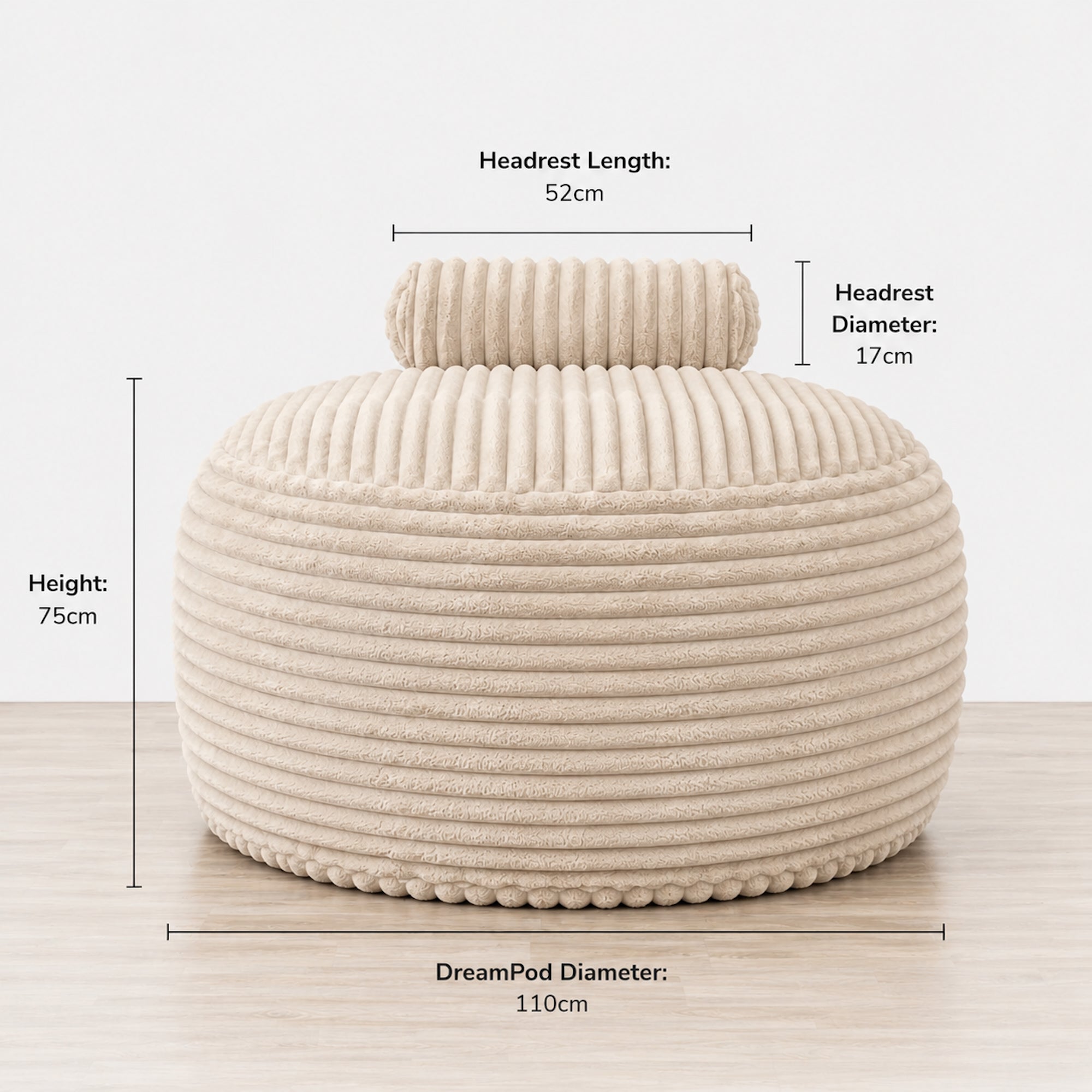 DreamPod® Classic Channel Cord - Plush Foam Comfort