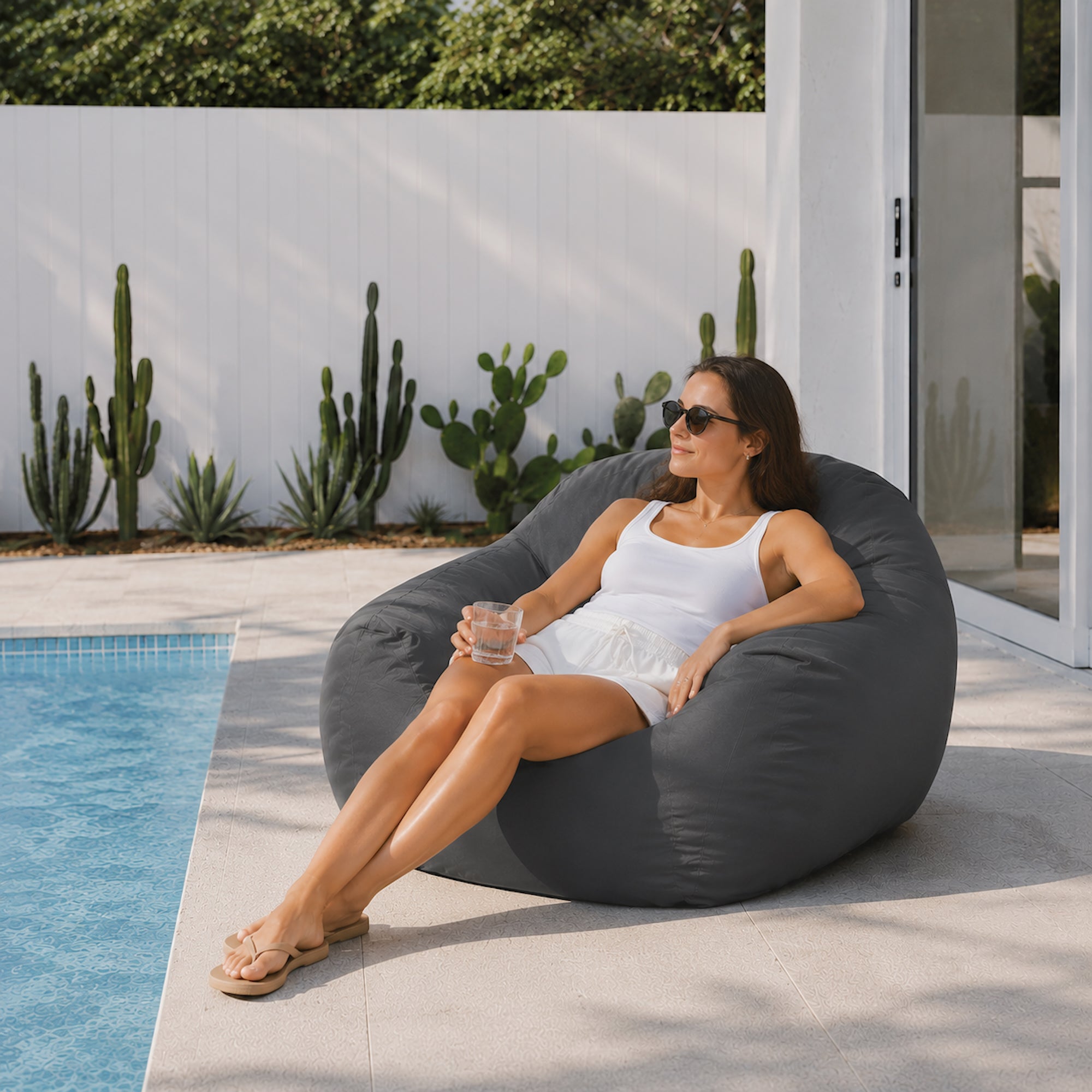 Outdoor DreamPod® Chair - Comfortable Charcoal Grey Lounger