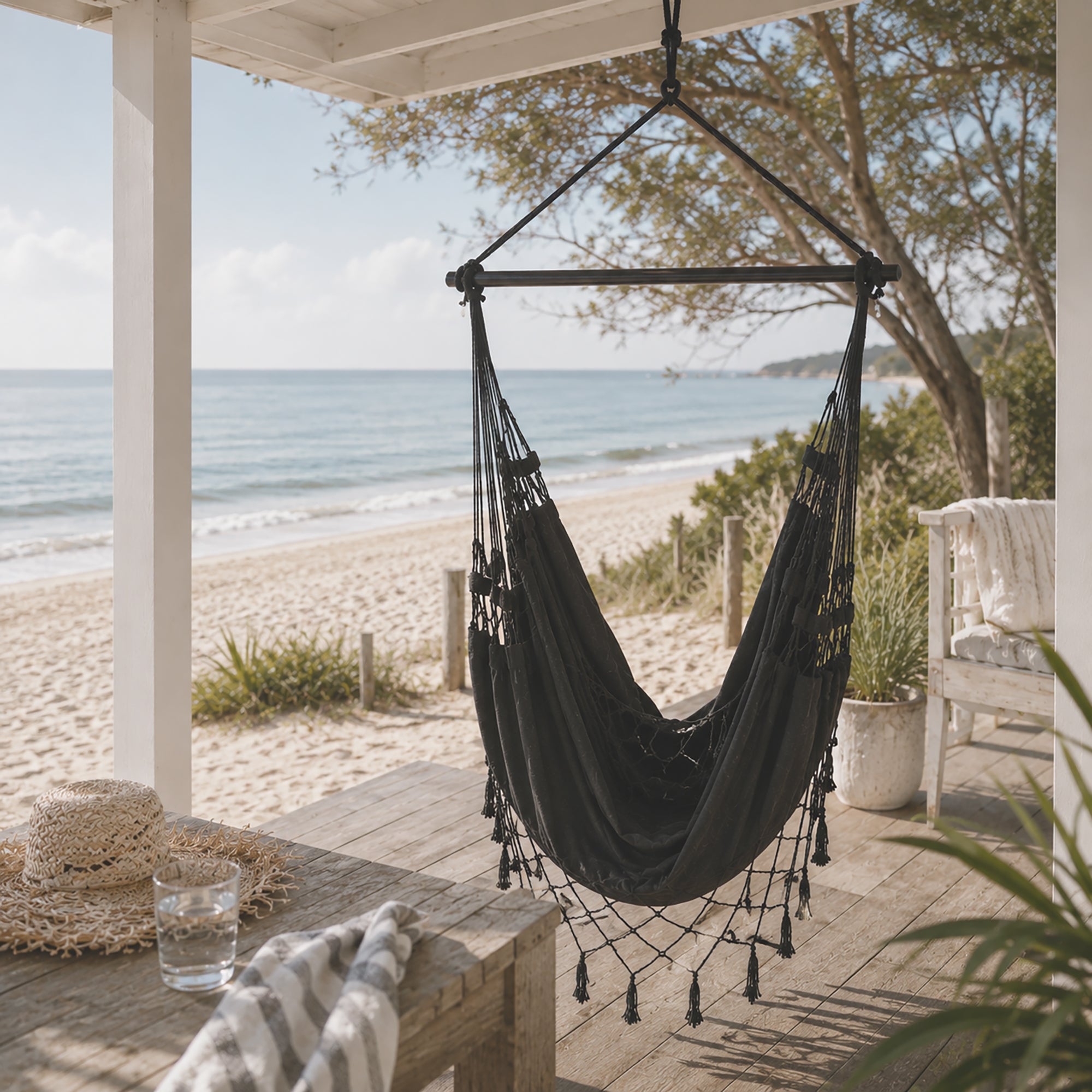 Aruba Charcoal Hammock Chair - Handcrafted Comfort for Any Space