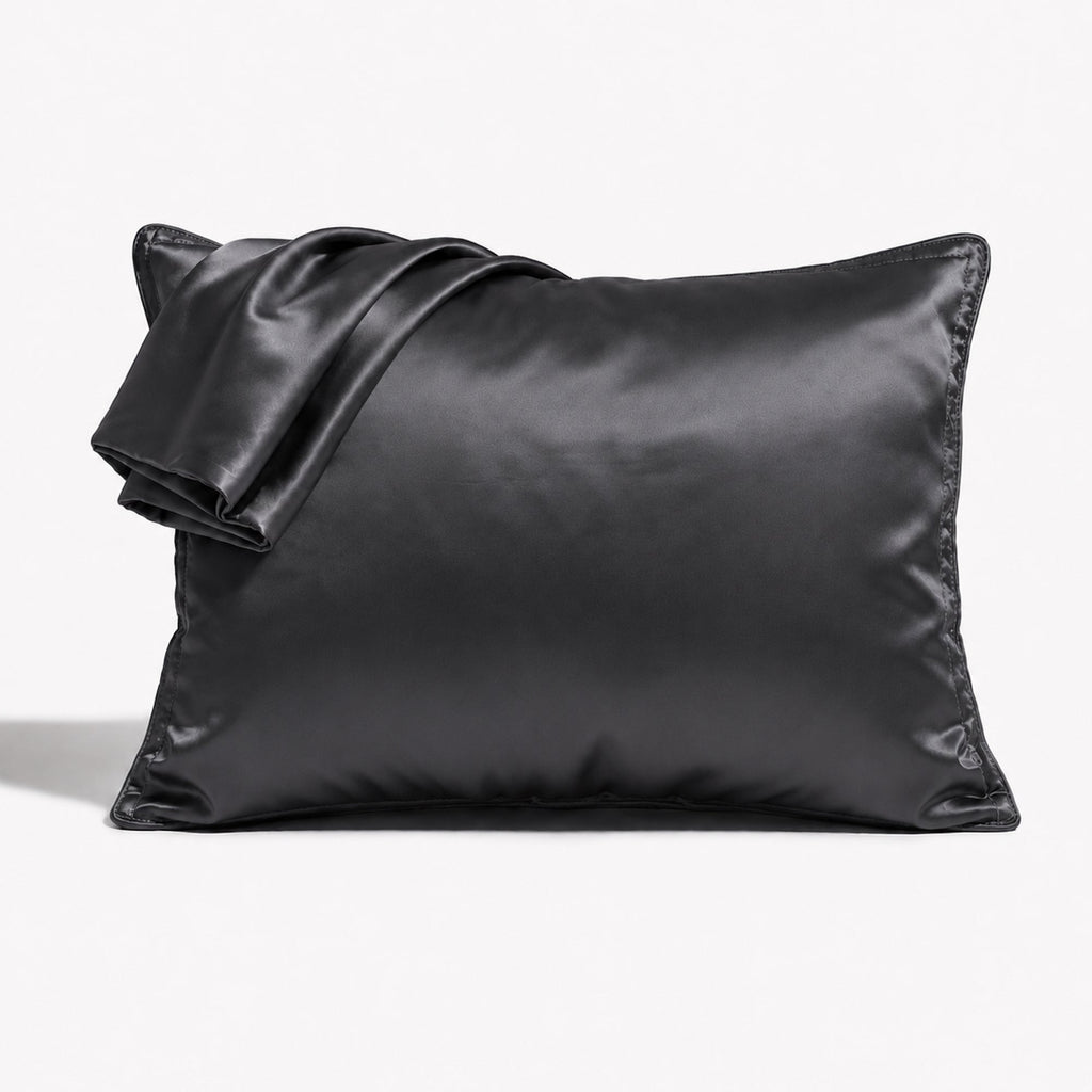 Luxurious Satin Pillowcase Set - Charcoal - 2pcs