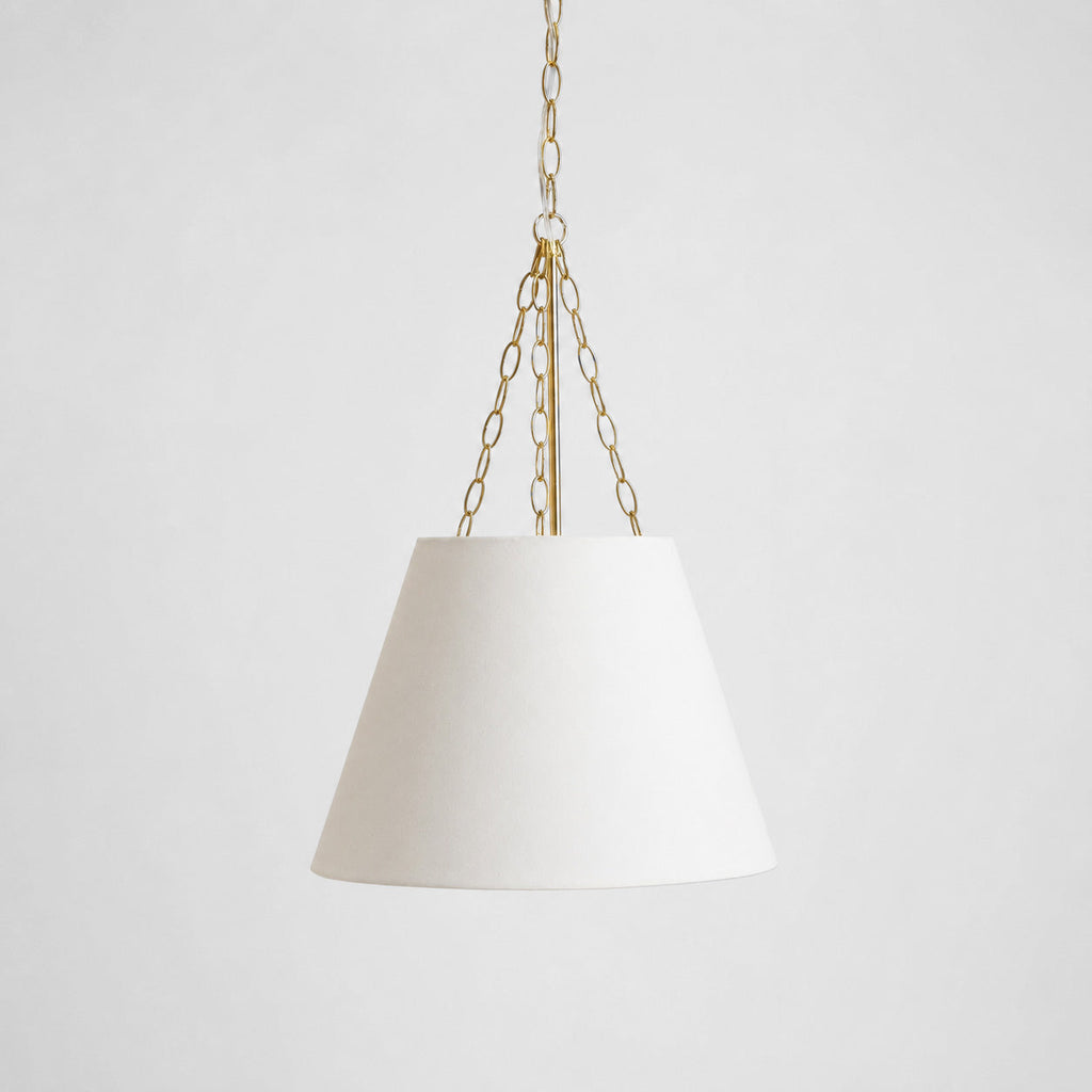 Chloe Elegant Pendant Light - White Shade & Gold Accents