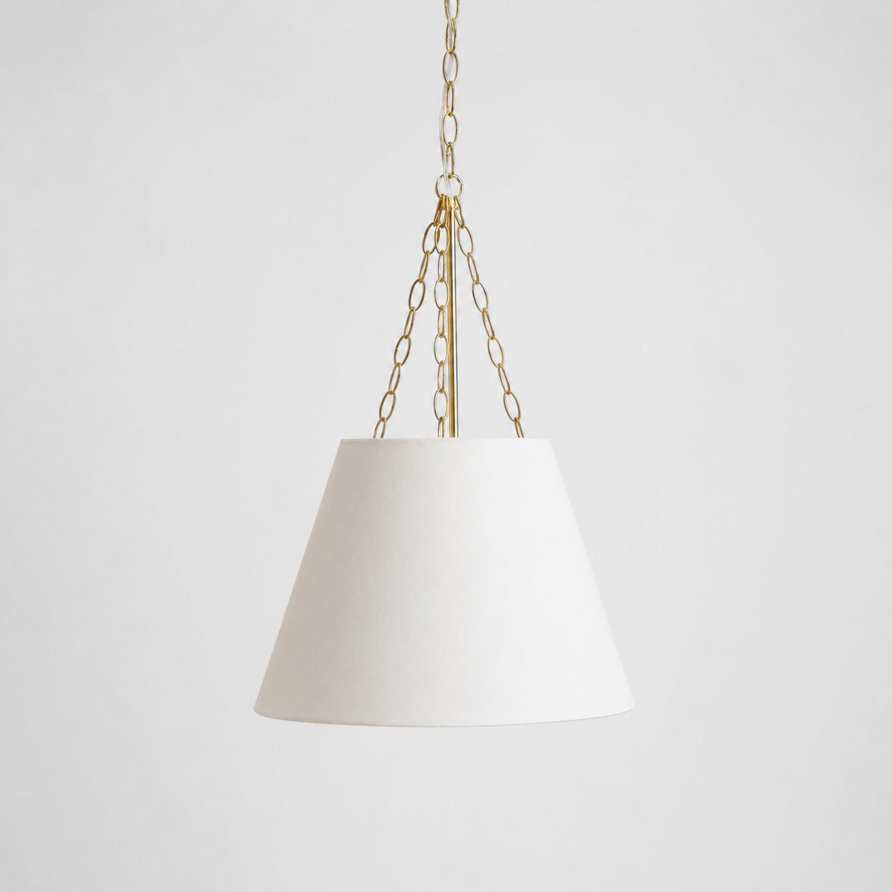 Chloe Elegant Pendant Light - White Shade & Gold Accents