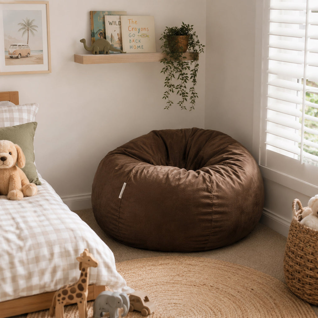 Espresso Pierre Bean Bag - Luxurious Comfort & Style