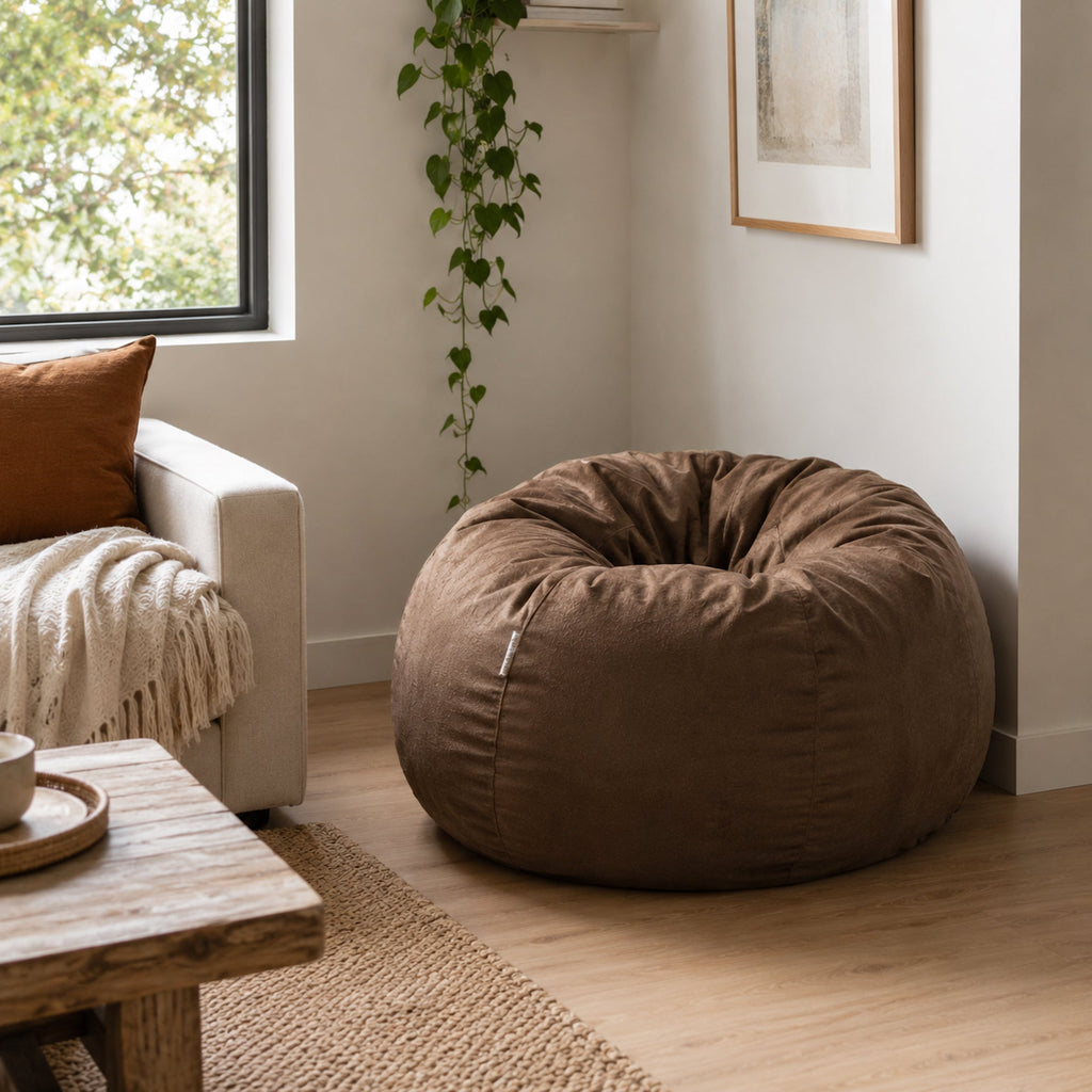 Espresso Pierre Bean Bag - Luxurious Comfort & Style