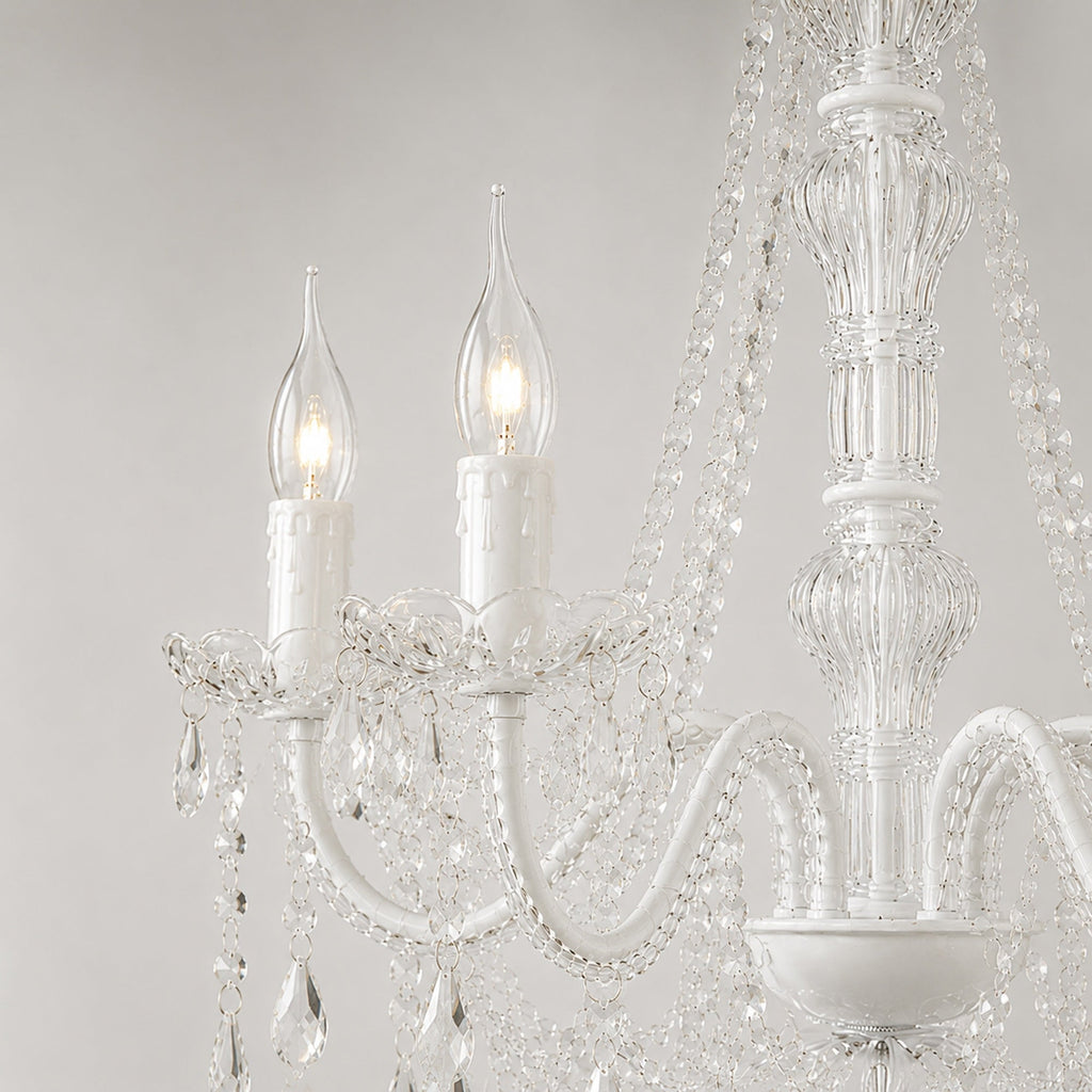 E14 Flame Tip Fancy Chandelier Candle Globes - Pack of 10 Clear