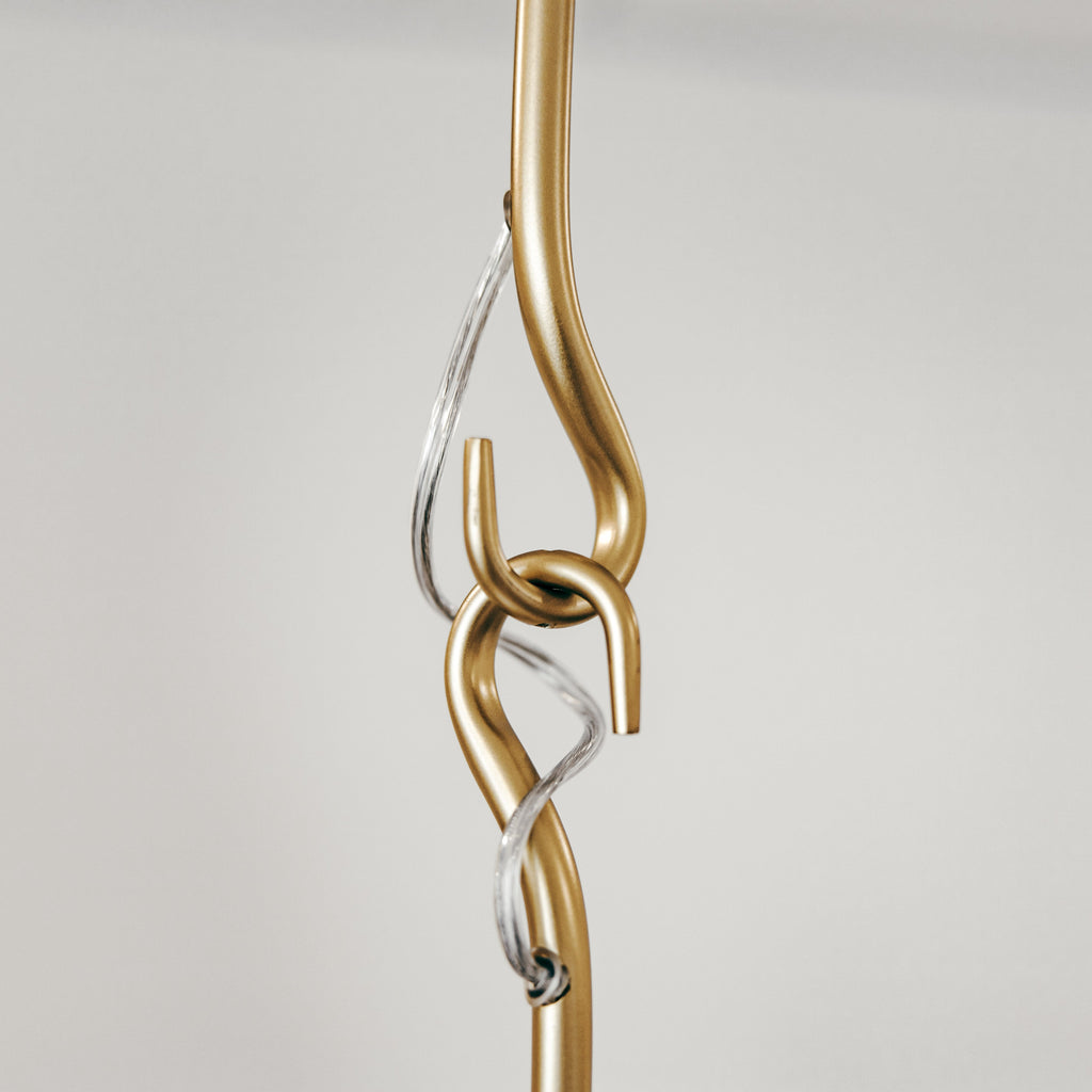 Bailey Gold & White Metal Cone Pendant Light - Modern Design