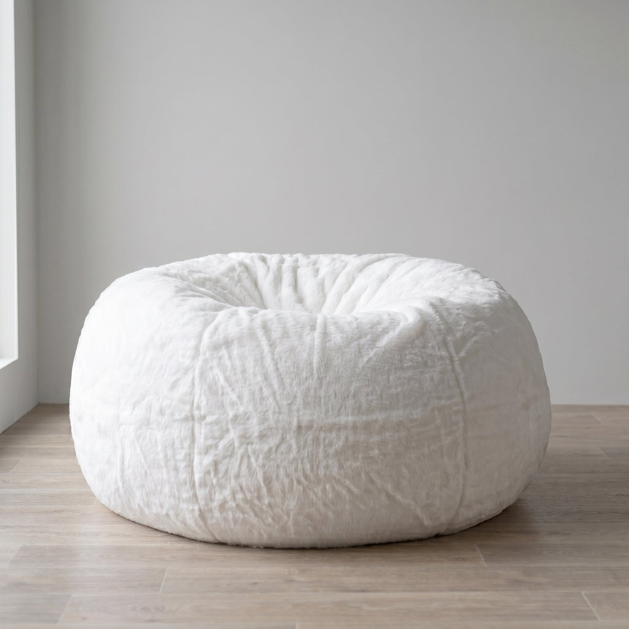 White Cloud Plush Fur Bean Bag for Ultimate Comfort & Style