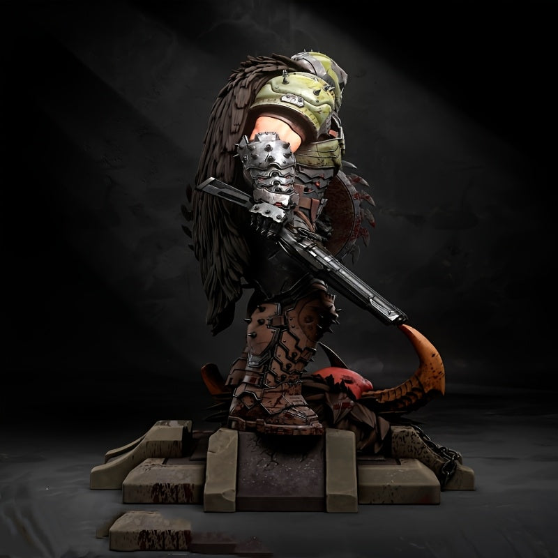 55mm Dark Warrior Model - High Precision Unpainted Resin Figurine