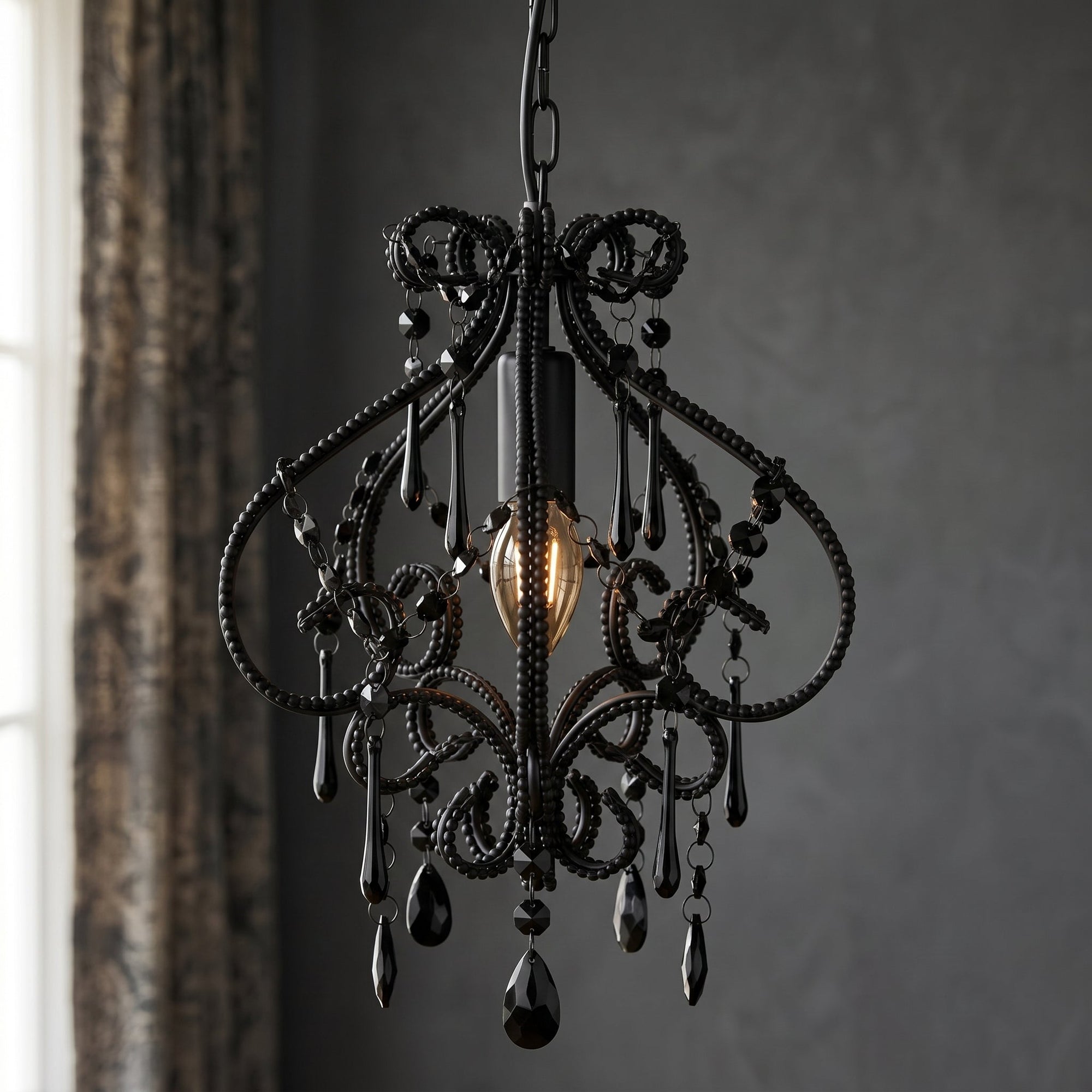 Elegant Black Darling Chandelier | Timeless Crystal Lighting Fixture