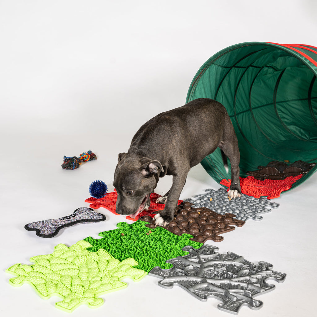 MUFFIK 8-Piece Textured Pet Puzzle Mats for Dogs & Cats