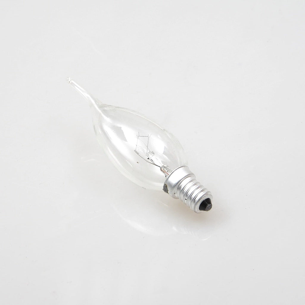 E14 Flame Tip Candle Globes - Elegant Light Bulbs, Pack of 10