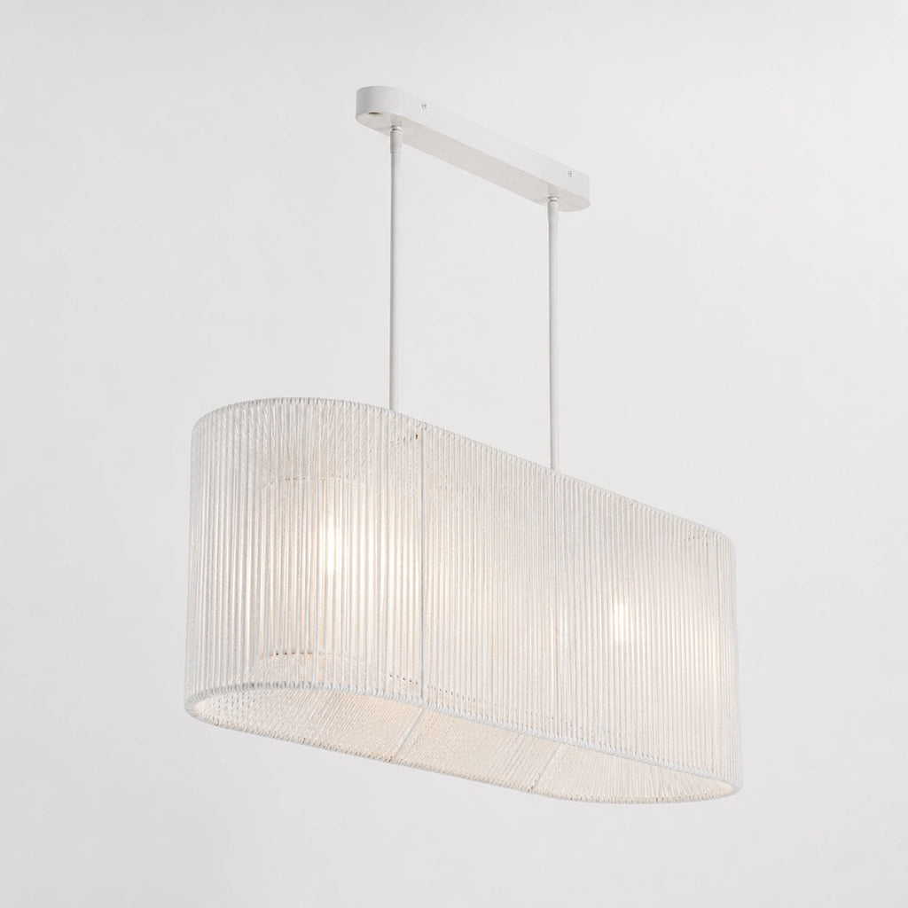 Elphin Dining Rope Pendant Light - White