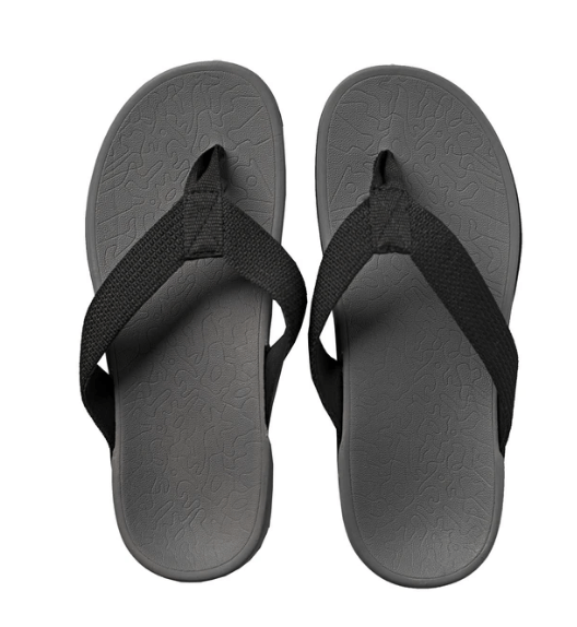 Axign Orthotic Flip Flops with Arch Support - Comfortable Grey Sandals
