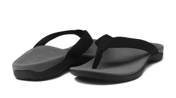 Axign Orthotic Flip Flops with Arch Support - Comfortable Grey Sandals