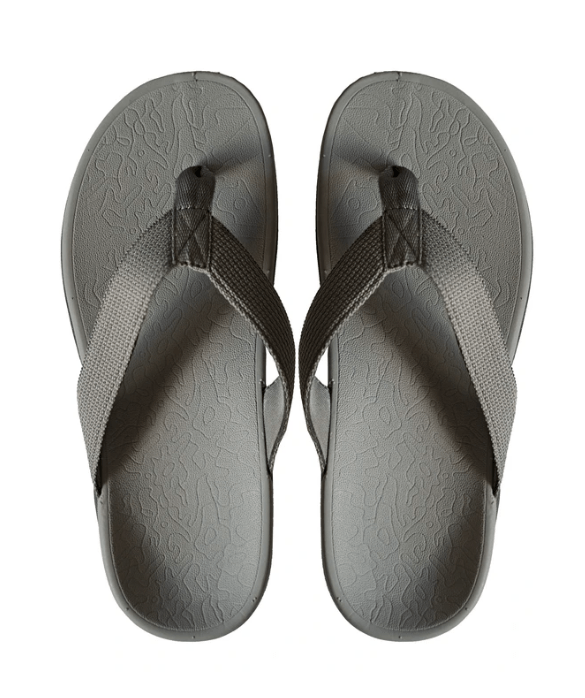 Axign Premium Orthotic Flip Flops with Arch Support – Women's Grey