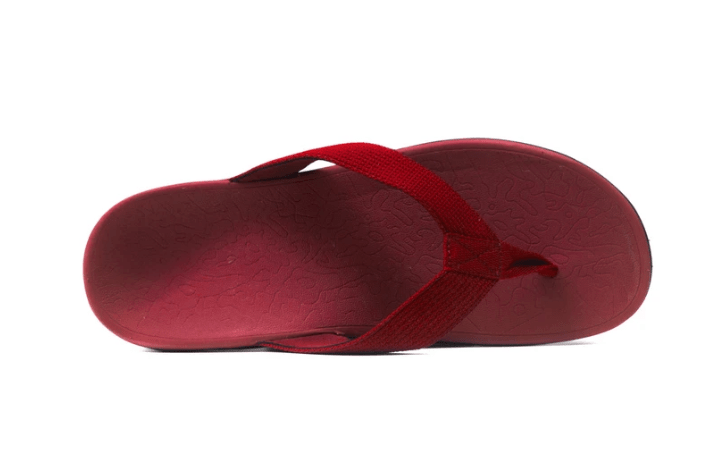 Axign Premium Orthotic Flip Flops with Arch Support - Wine Red Women's