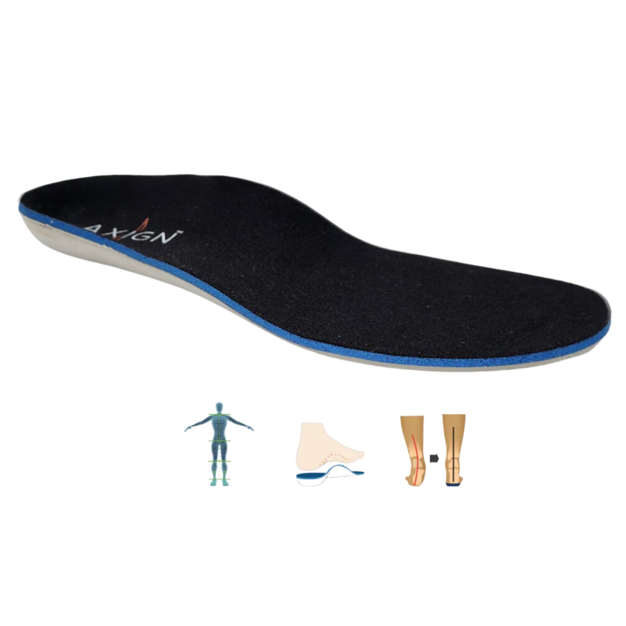 Axign River V2 Men's Lightweight Casual Orthotic Shoe - Black & White