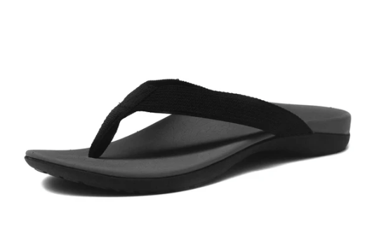 Axign Orthotic Flip Flops with Arch Support - Comfortable Grey Sandals