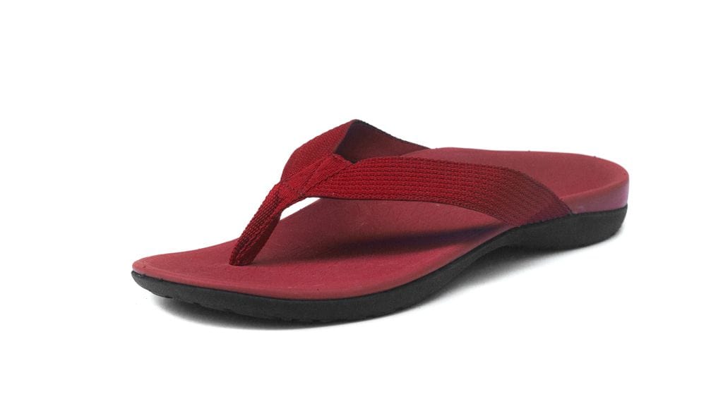 Axign Orthotic Flip Flops for Men with Arch Support – Wine Red